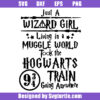 Just A Wizard Girl Svg, Magic Train Express Svg, Wizard School Svg