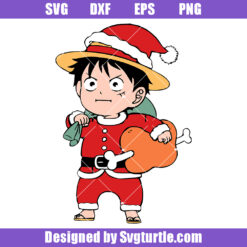 Merry Christmas From Monkey D. Luffy Svg, One Piece Christmas Svg