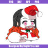 Merry Christmas From Nezuko Kamado Svg, Demon Slayer Christmas Svg