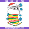 Merry Meowmas Svg, Christmas Meow Santa Svg, Xmas Colorful Sock Svg