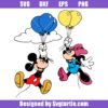 Mickey Mouse and Minnie Mouse Balloons Svg
