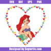Princess Ariel Love Heart Svg