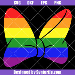 Rainbow Bow Svg, Lesbian Svg,  LGBT Svg, Gay Svg