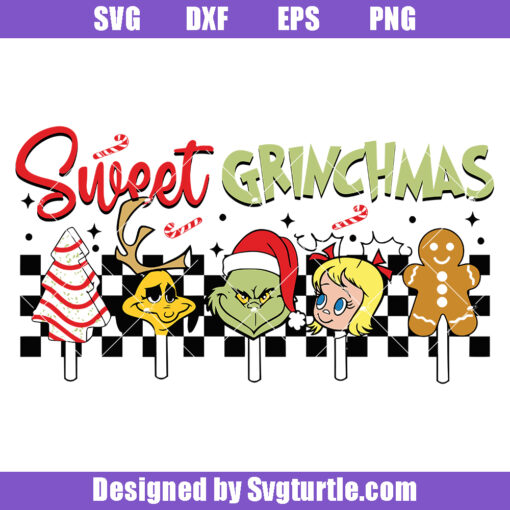 Sweet Grinchmas Candy Svg, Funny Candy Christmas Svg