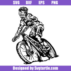 Zombie Riding Bicycle Svg, Racer Athlete Biking Svg, Cycling Svg