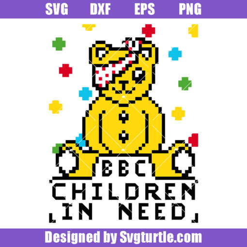 Children In Need Puddsy Bear Svg, Puddsy Bear Sweater Svg