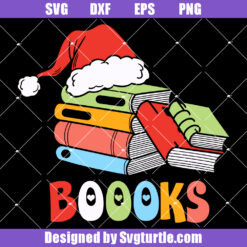 Christmas Book Lover Reading Svg, All Booked For Christmas Svg
