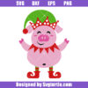 Christmas Elf Pig Svg