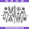 Christmas Heartbeat Svg, Winter Snowman Svg, Christmas Tree Svg