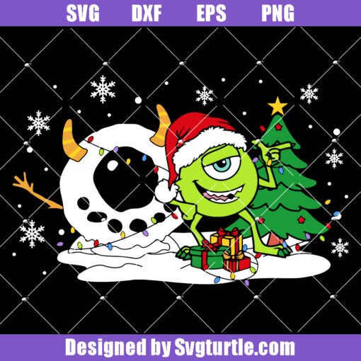 Christmas Monster Inc Svg, Christmas Mike Wazowski Svg
