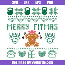 Fitness Gingerbread Christmas Svg