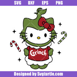 Funny Hello Kitty Grinch Svg