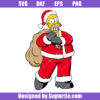Homer Simpson Santa Claus Svg