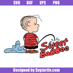 Linus Peanuts Kid Peeing On The Word Sweet Babboo Svg, Peanuts Svg