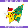 Merry Christmas Pikachu Svg, Pikachu Santa Svg, Anime Xmas Svg