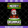 Merry Drummas Santa Svg