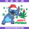 Merry Weedmas Svg, Weed Christmas Svg, Stitch Christmas Svg