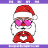 Santa Claus Heart Sunglasses Svg