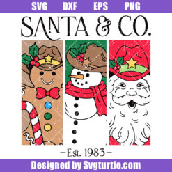 Santa & Co Est 1983svg, Retro Christmas Svg, Vintage Christmas Svg
