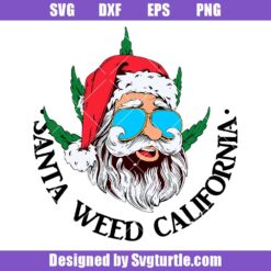 Santa Weed California Svg