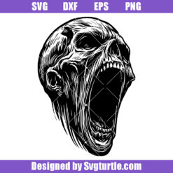 Screaming Zombie Svg