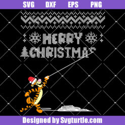 Ugly Christmas Tigger Svg, Tigger Christmas Sweater Svg