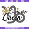 Capricorn Queen Zodiac Svg, Capricorn Birthday Svg, Horoscope Svg