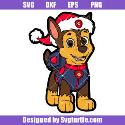 Chase Christmas Paw Dog Patrol Svg