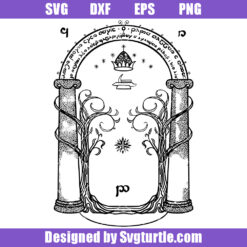 Gates Of Moria Svg, Doors Of Durin Svg, Durin's Bane Svg