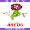Grinch I Hate People But I Love My 49ers Svg, Grinchmas Svg