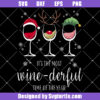 It's The Most Wine-derful Time Of The Year Svg, Christmas Drinks Svg