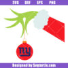 New York Giants Grinch Hand Holding Christmas Svg