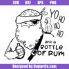 Yo Ho Ho And A Bottle Of Rum Svg, Drinking Santa Clause Svg