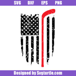 Hockey American Usa Flag Svg