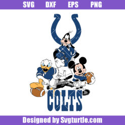 Indianapolis Colts Donald Duck Mickey Pluto Svg