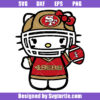 Kitty Kawaii SF 49ers Football Svg