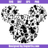 Mickey Mouse Ear Band Svg, Mickey Music Svg, Mouse Silhouette