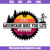 Retro Sunset Mountain Bike for Life Svg