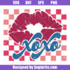 XOXO Lips Checkered Svg