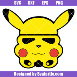 Beautiful Pikachu Mask Svg, Cool Pikachu Svg, Stormtrooper Pikachu Svg