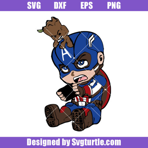 Chibi Captain America Svg