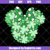 Clovers Ornament Mouse Minnie Head Svg, St Patrick's Day Holiday Svg