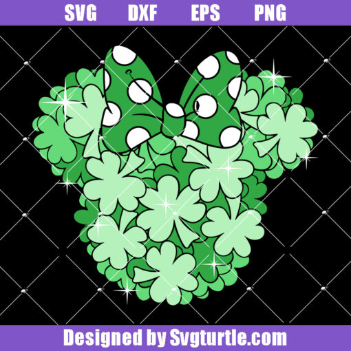 Clovers Ornament Mouse Mickey Head Svg