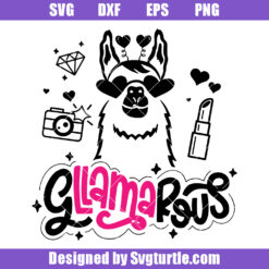 Gllamarous Svg, Llama Love Valentines Day Svg, Cute Llama Svg