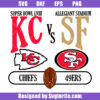 Kc Chiefs Vs Sf 49ers Super Bowl Lviii Svg, Allegiant Stadium Svg