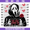 No You Hang Up Ghostface Svg, Valentine Horror Svg, Creepy Valentine Svg