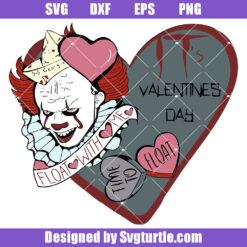 Pennywise Clown Float with Me Svg