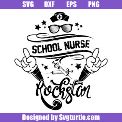 School Nurse Rockstar Svg