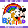 Be Kind Mouse Autism Ribbon Puzzle Piece Svg