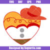 Cowgirl Jessie Love Heart Svg